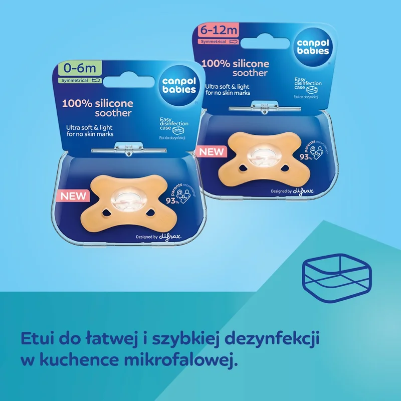 Canpol babies smoczek 100% silikonowy 0-6m symetryczny 1 szt.