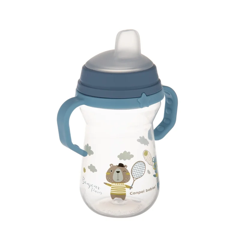 Canpol babies kubek z silikonowym ustnikiem FirstCup 250ml BONJOUR PARIS