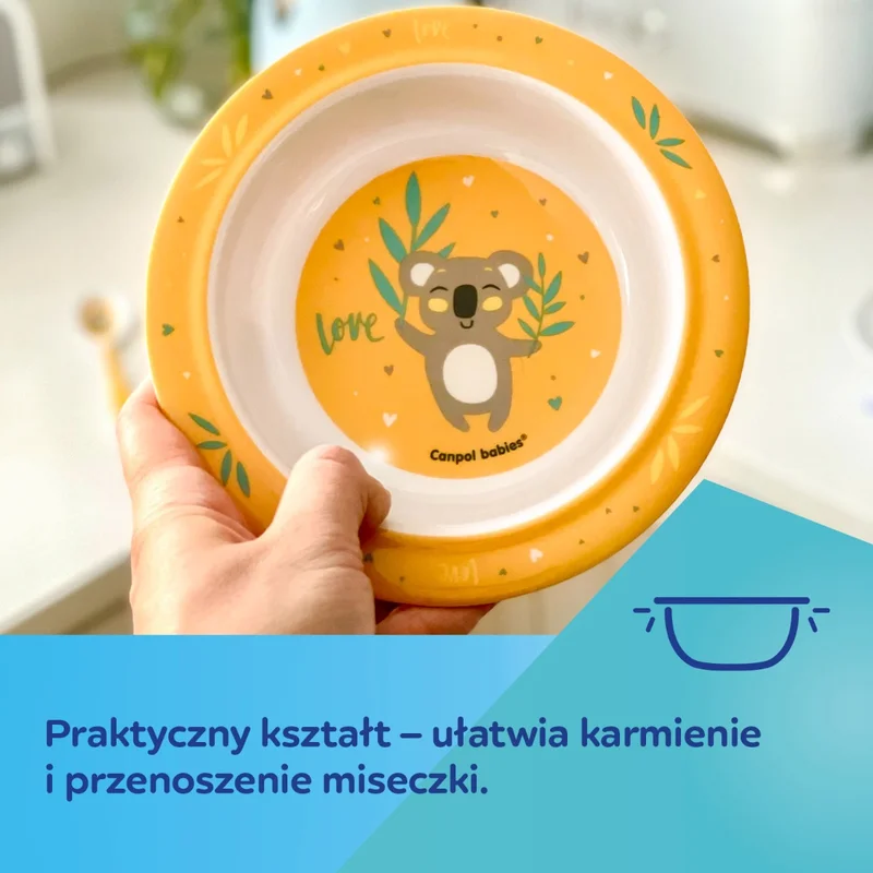 Canpol babies miska z przyssawką z melaminy 270ml EXOTIC ANIMALS