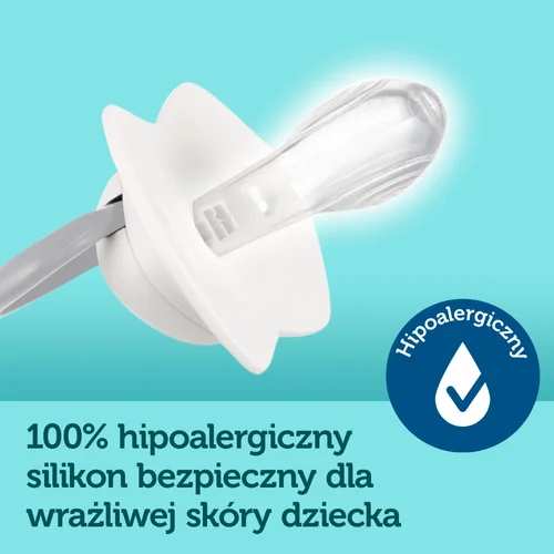 Canpol babies Smoczek silikonowy Light touch 18m+ symetryczny PURE COLOR 2 szt.
