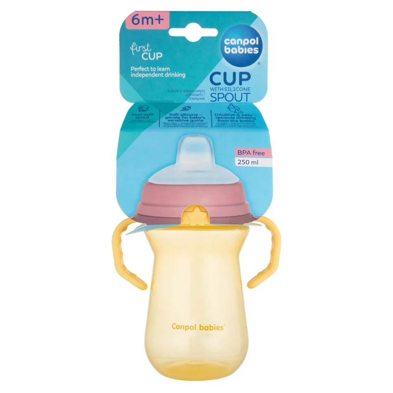 Canpol babies kubek z silikonowym ustnikiem FirstCup 250ml