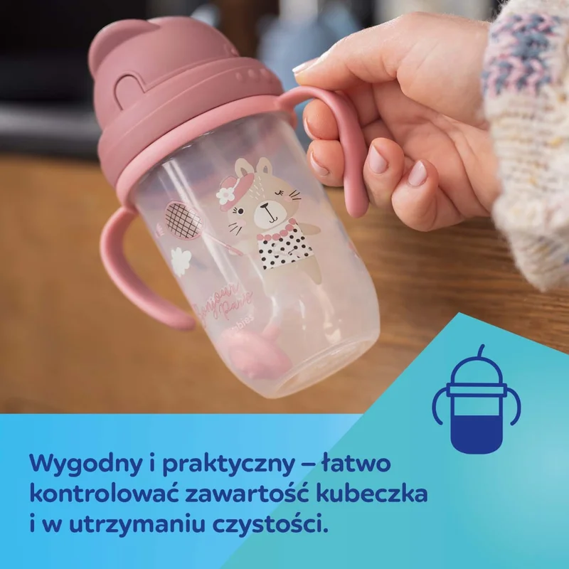 Kubek niekapek z rurką i odważnikiem Canpol babies 270 ml EXOTIC ANIMALS