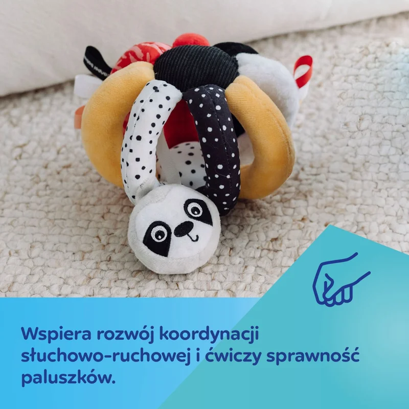 Canpol babies sensoryczna piłka z grzechotką i piszczkiem BabiesBoo