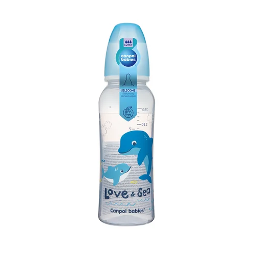 Butelka wąska Canpol babies 250 ml LOVE & SEA niebieska