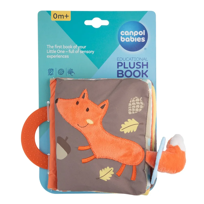 Canpol babies Pluszowa książeczka edukacyjna FOX