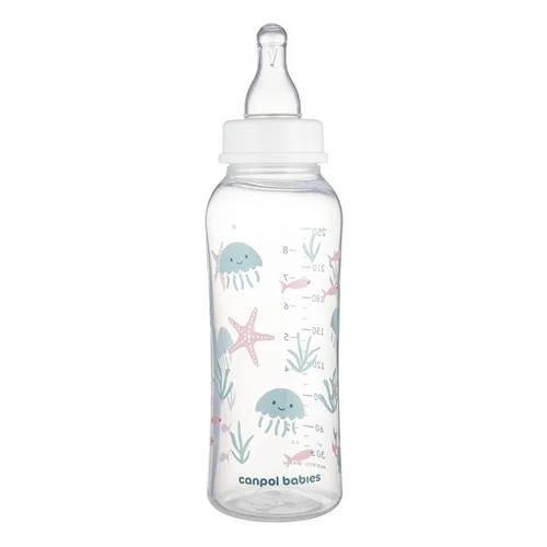 Canpol babies Butelka wąska 250ml PP LOVE&SEA różowa