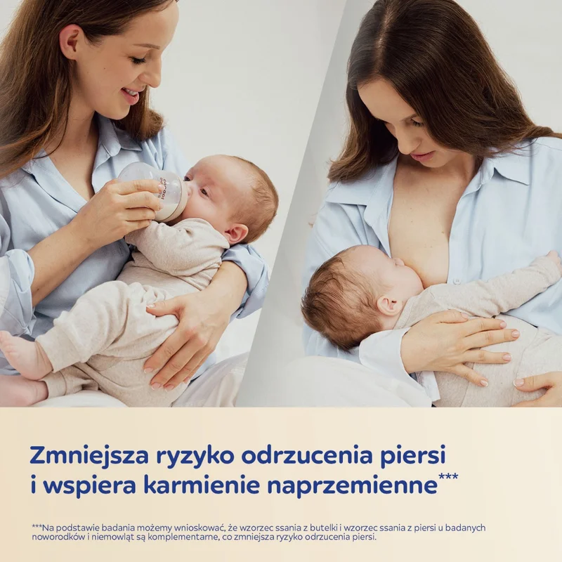 Canpol babies Butelka Natural Shape ze smoczkiem dwustrefowym 150 ml