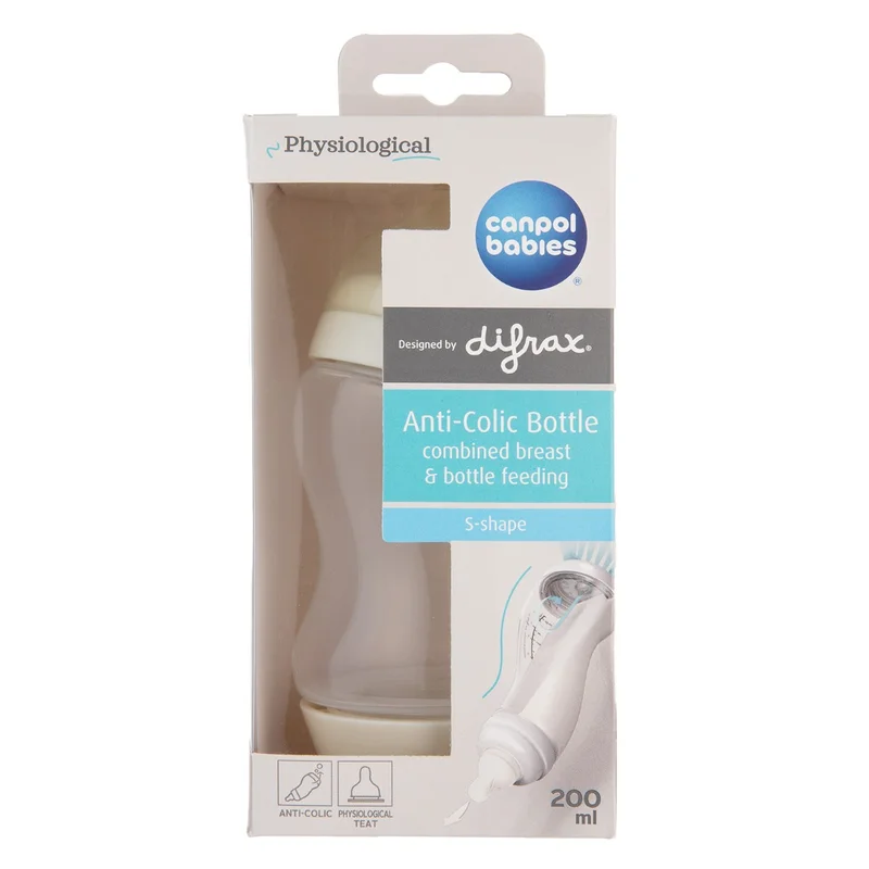 Canpol babies Butelka antykolkowa S-shape szeroka PP 200 ml