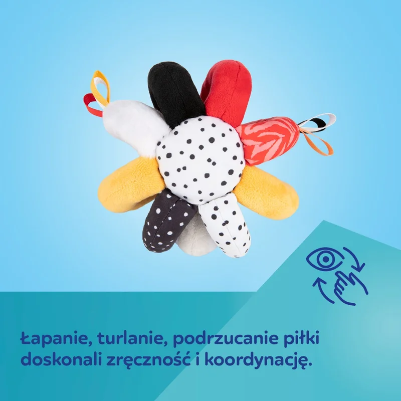 Canpol babies sensoryczna piłka z grzechotką i piszczkiem BabiesBoo