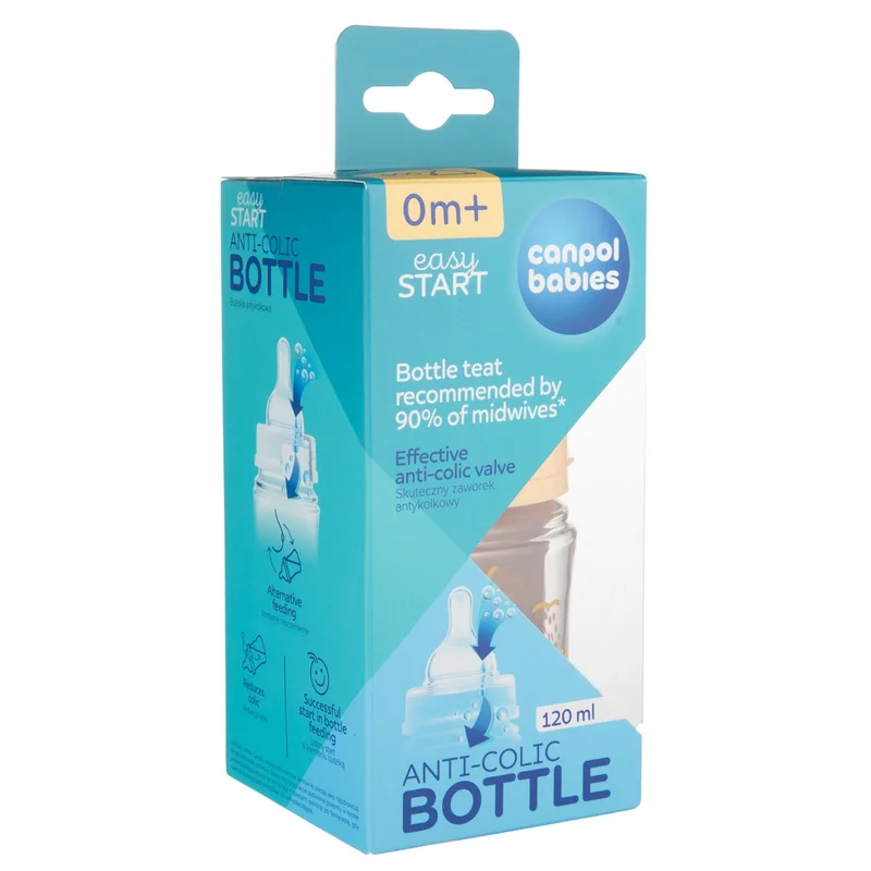 Canpol babies Butelka antykolkowa EasyStart 120ml MOUNTAINS