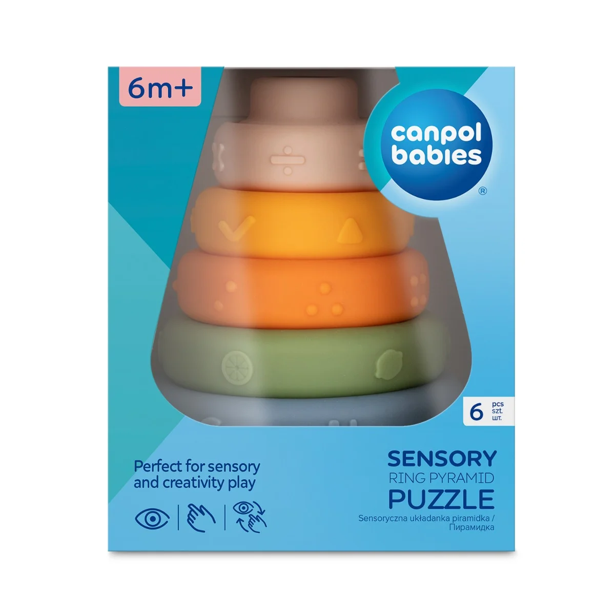 Canpol babies sensoryczna układanka piramidka