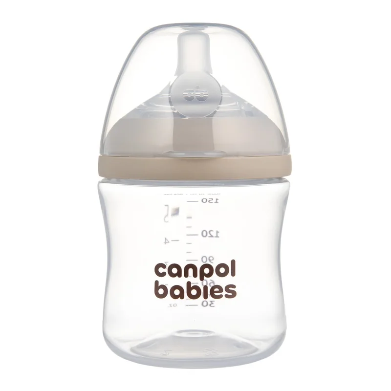 Canpol babies Butelka Natural Shape ze smoczkiem dwustrefowym 150 ml
