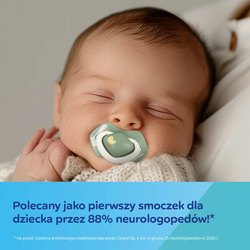 Canpol babies Smoczek silikonowy Light touch 0-6m symetryczny GOOSE 2 szt.