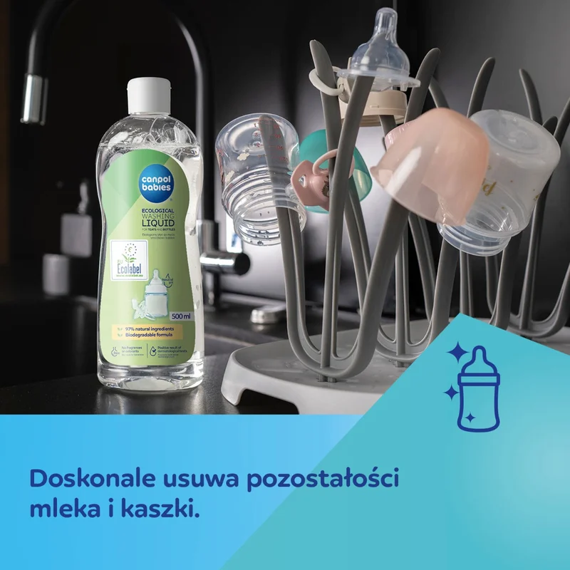 Canpol babies Ekologiczny płyn do mycia smoczków i butelek 500 ml