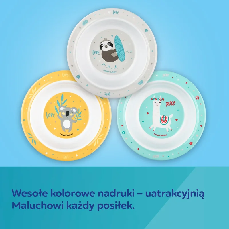Canpol babies miska z przyssawką z melaminy 270ml EXOTIC ANIMALS