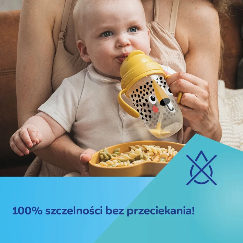 Canpol babies Kubek niekapek z rurką i odważnikiem BabiesBoo panda