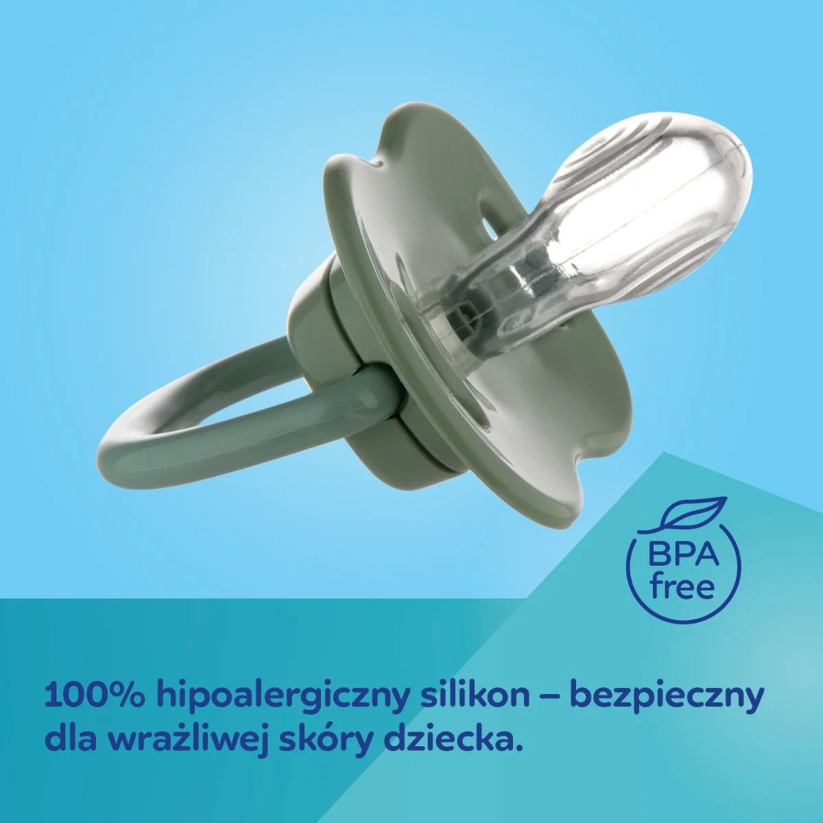 Canpol babies Smoczek usp. silikonowy symetryczny 18m+ MOUNTAINS 2 szt. zielone