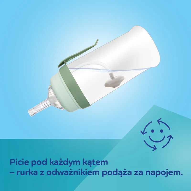 Canpol babies Bidon niekapek z rurką i odważnikiem 350 ml DOGS
