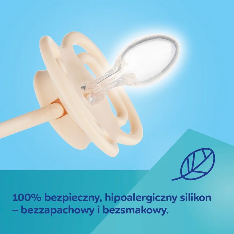Canpol babies Smoczek silikonowy 0-6m symetryczny DENTAL AIR 2 szt. nieb.