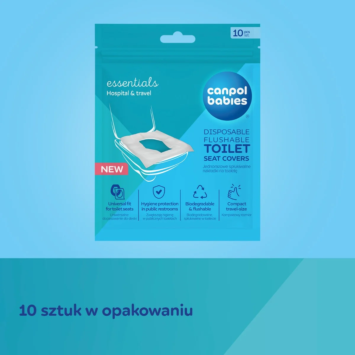 Canpol babies Jednorazowe spłukiwalne nakładki na toaletę 10 szt.