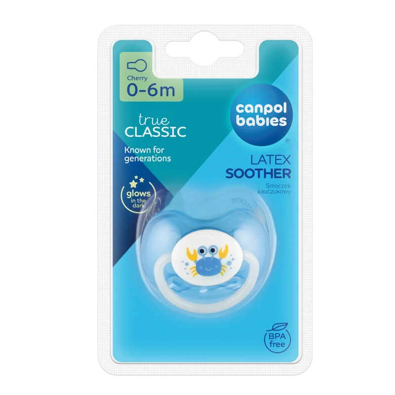 Canpol babies Smoczek uspok. kauczukowy 0-6m okrągły LOVE&SEA