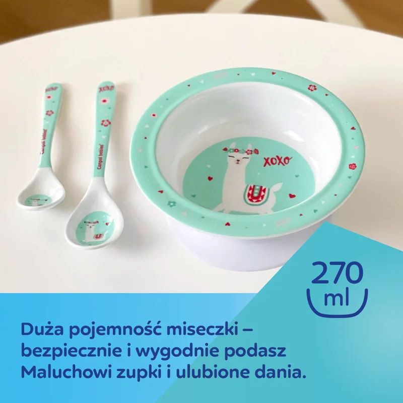 Canpol babies miska z przyssawką z melaminy 270ml EXOTIC ANIMALS