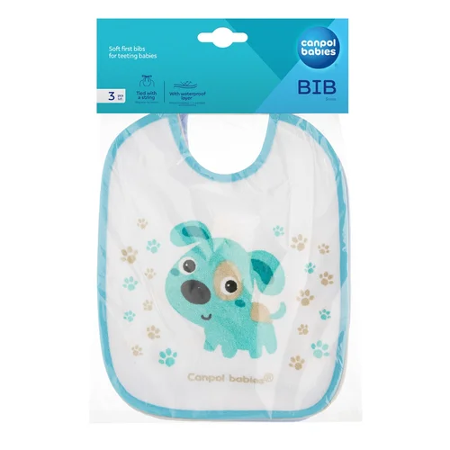 Zestaw śliniaków Canpol babies nieprzemakalnych z frotte 3 szt. BUNNY&COMPANY