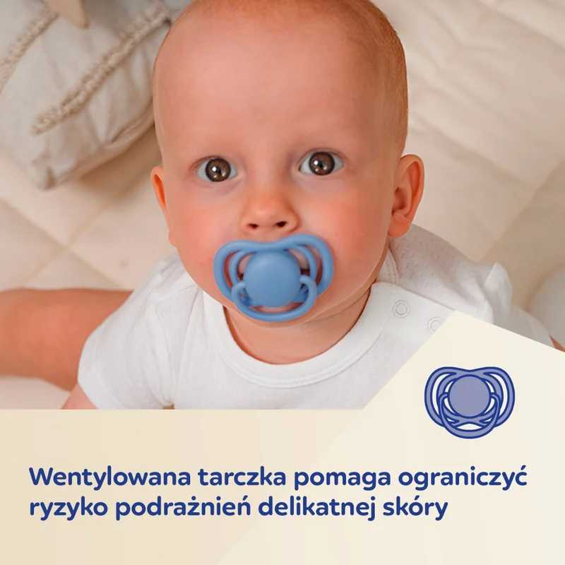 Canpol babies Smoczek adaptacyjny silikonowy 0-6m Natural Shape Milk 1 szt