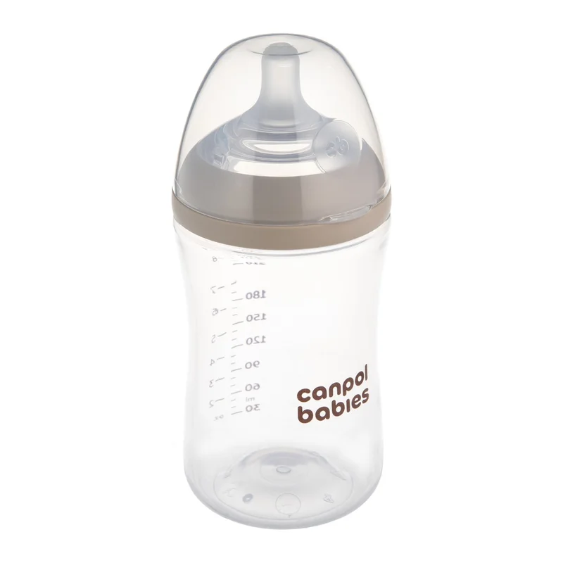 Canpol babies Butelka Natural Shape ze smoczkiem dwustrefowym 260 ml