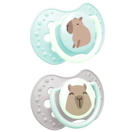 Smoczek silikonowy dynamiczny LOVI 6-18m 2 szt CapiChill Boy