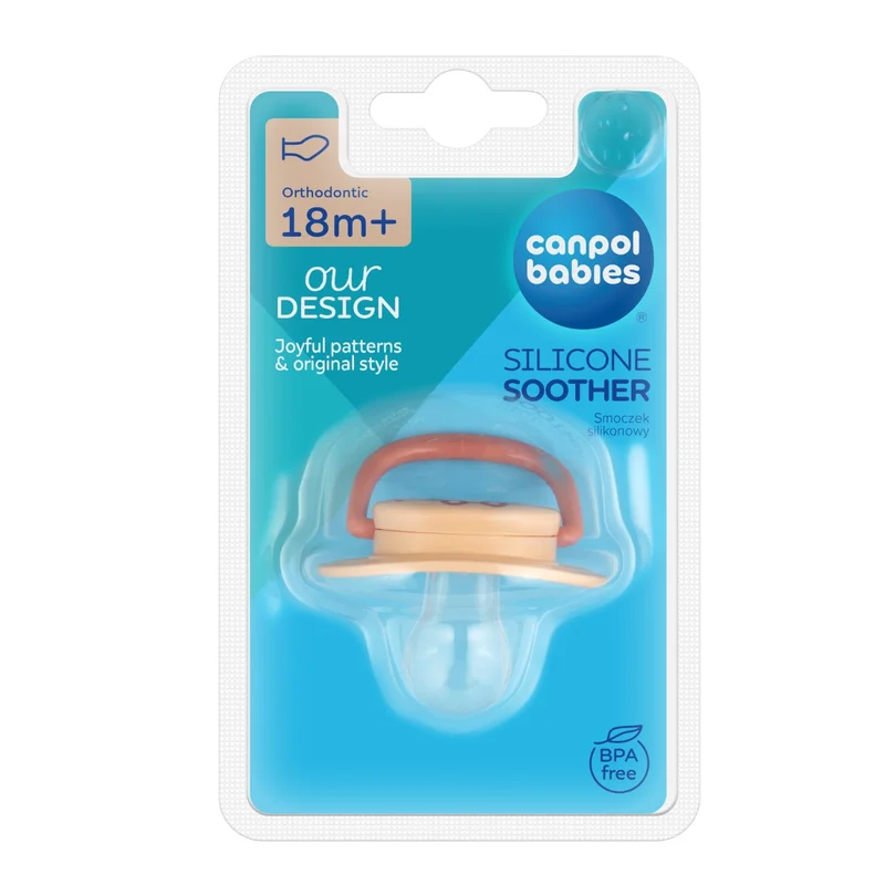 Canpol babies Smoczek uspokajający silikon 18m+ anatomiczny TOYS koral