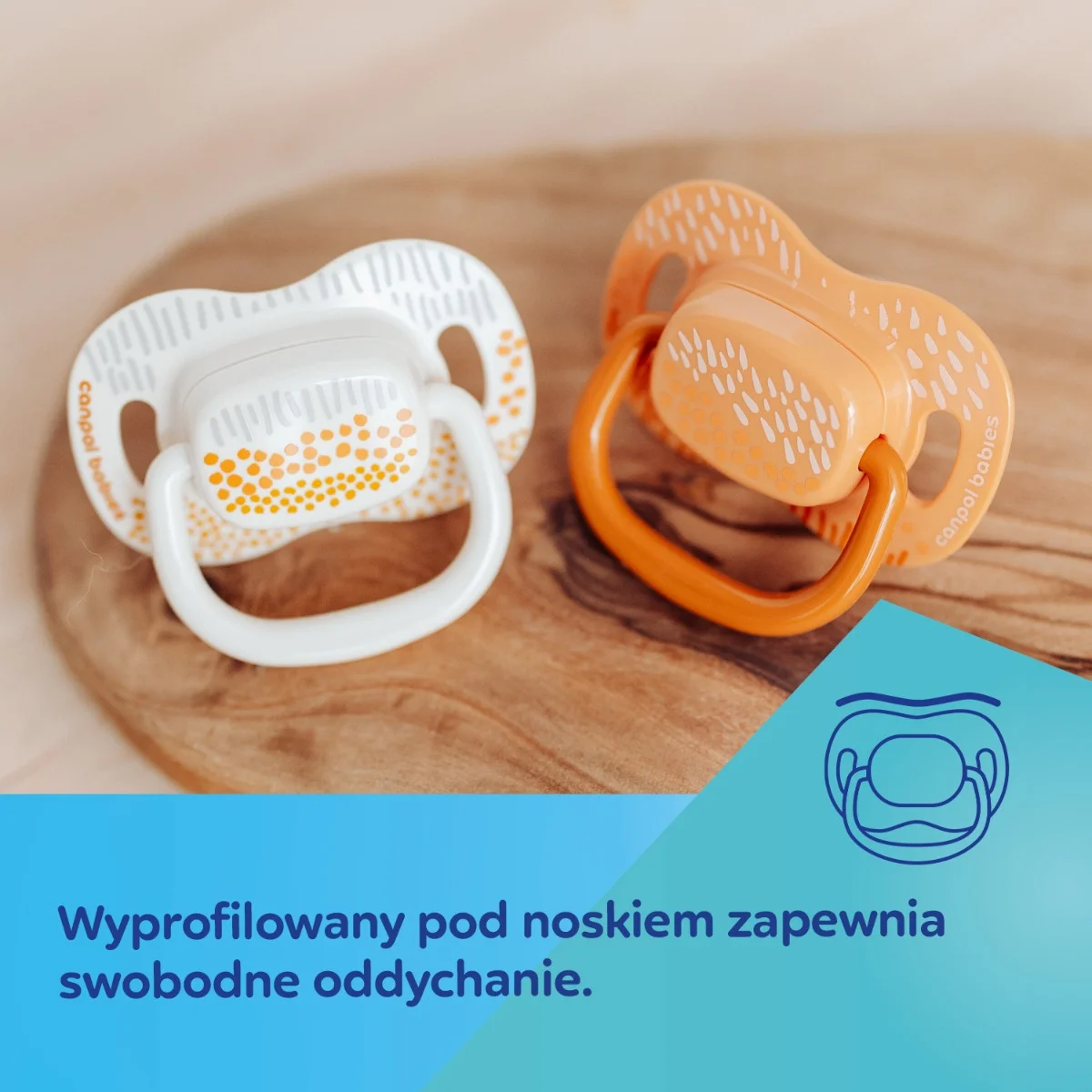 Canpol babies Smoczek usp. silikonowy symetryczny 18m+ MOUNTAINS 2 szt. zielone