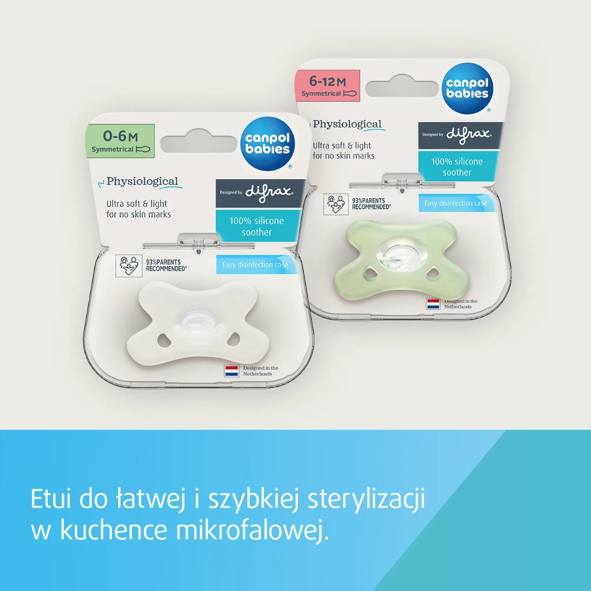 Canpol babies smoczek 100% silikonowy 6-12m symetryczny 1 szt.