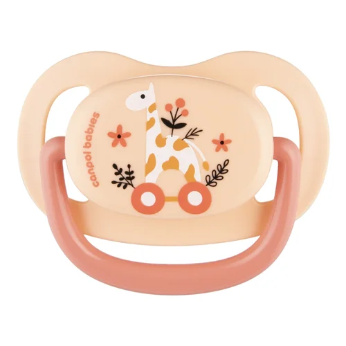 Canpol babies Smoczek uspokajający silikon 0-6m anatomiczny TOYS koral