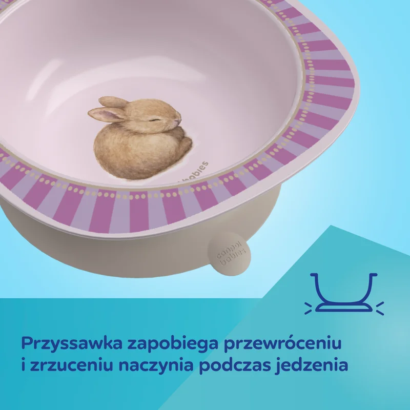 Canpol babies Pierwsza miseczka z przyssawką 300 ml Woodland różowa