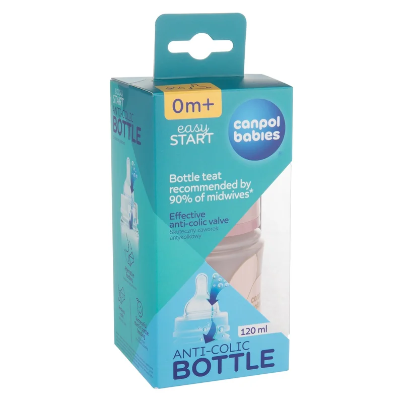 Canpol babies butelka antykolkowa EasyStart 120ml GOLD