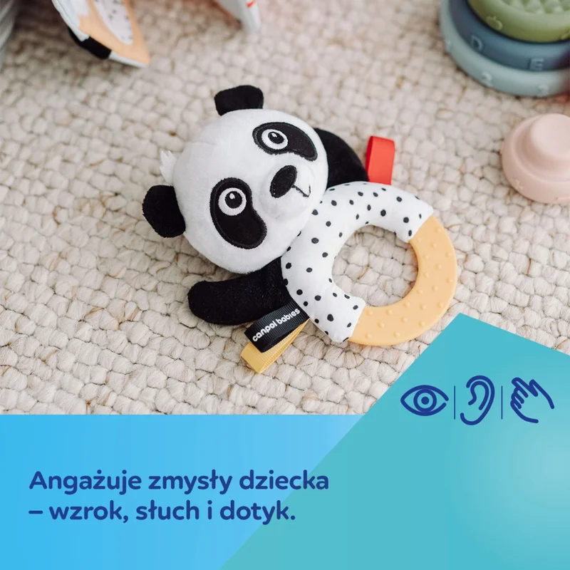 Canpol babies sensoryczna zabawka z gryzakiem i grzechotką BabiesBoo