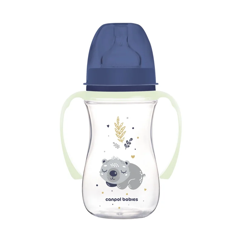 Canpol babies butelka szeroka antykolkowa ze świecącymi uchwytami PP EasyStart 240ml Sleepy Koala