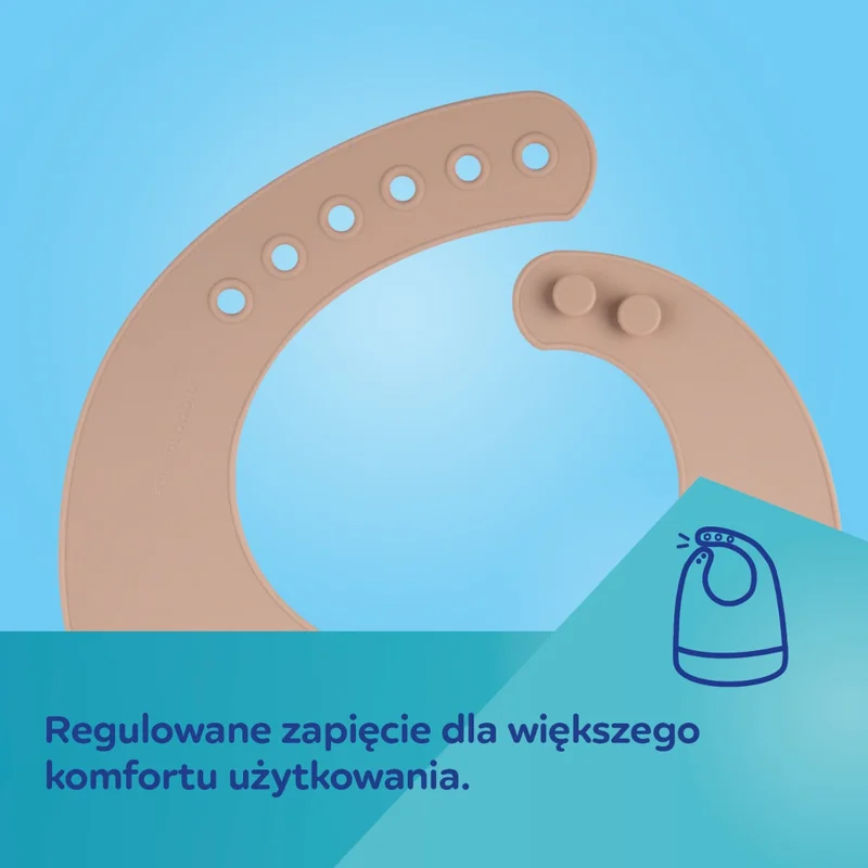 Śliniak silikonowy Canpol babies z kieszonką MOUNTAINS zielony