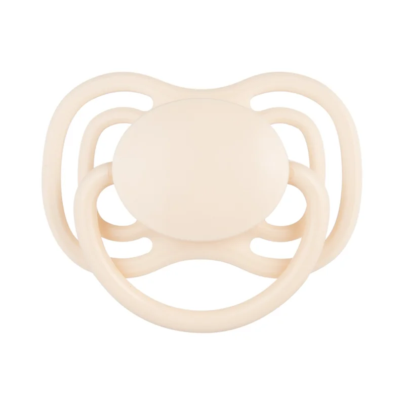 Canpol babies Smoczek silikonowy 0-6m symetryczny DENTAL AIR 2 szt. kremowy