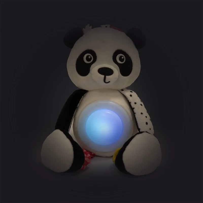 Canpol babies Pluszowa panda z zawieszką, pozytywką i lampką BabiesBoo
