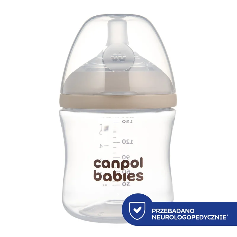 Canpol babies Butelka Natural Shape ze smoczkiem dwustrefowym 150 ml
