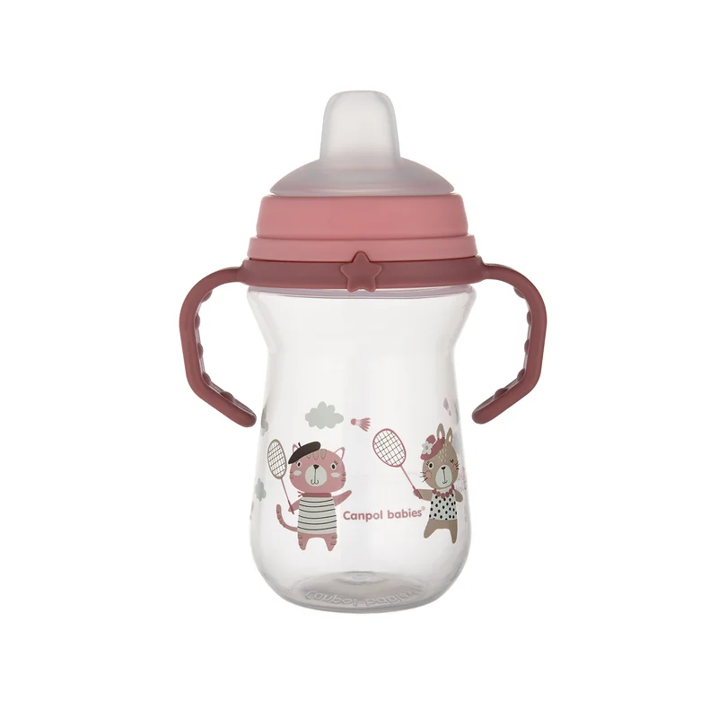 Canpol babies kubek z silikonowym ustnikiem FirstCup 250ml BONJOUR PARIS