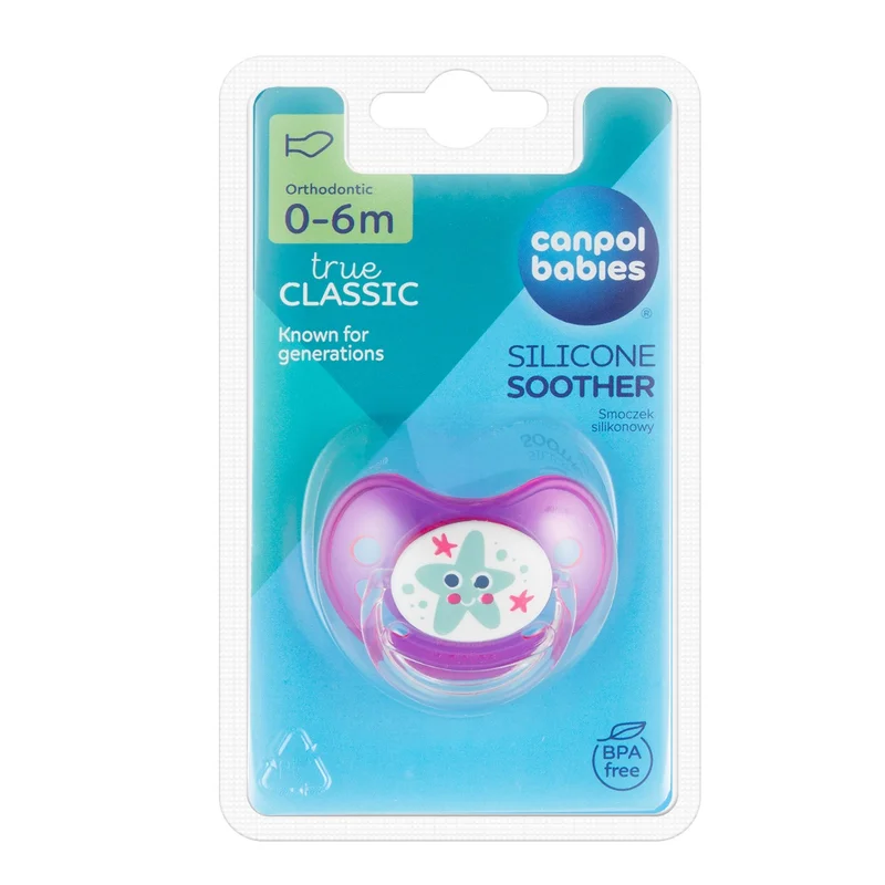 Canpol babies smoczek uspokajający silikon 0-6m anatomiczny LOVE&SEA