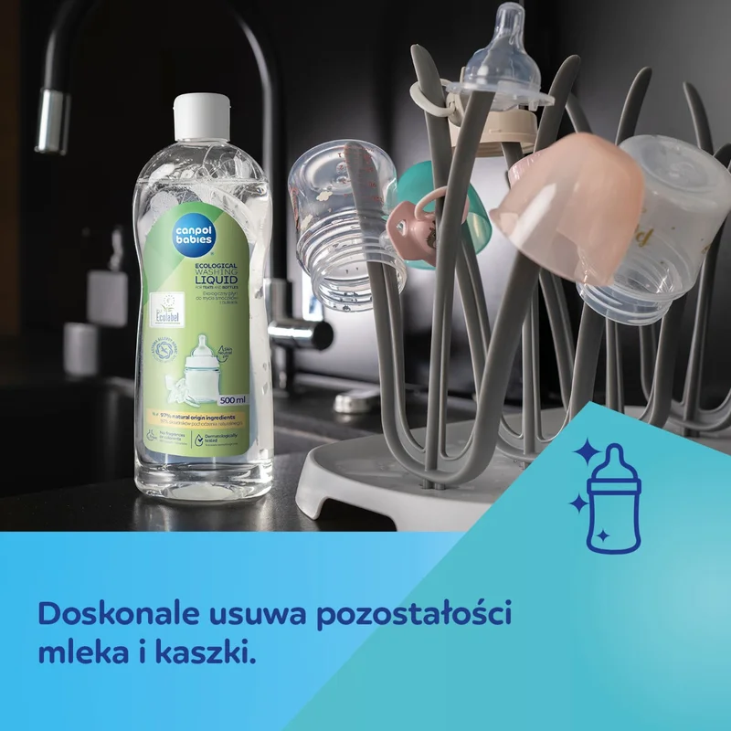 Canpol babies Ekologiczny płyn do mycia smoczków i butelek 500 ml