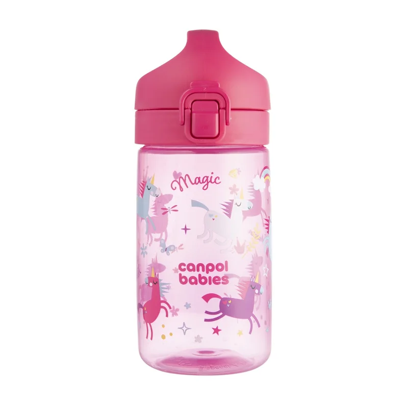 Canpol babies Bidon na wodę dla dzieci od 2,5 r.ż Junior 400 ml różowy