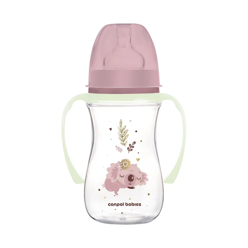 Canpol babies butelka szeroka antykolkowa ze świecącymi uchwytami PP EasyStart 240ml Sleepy Koala