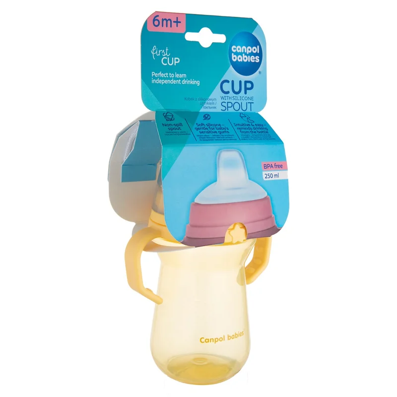 Canpol babies kubek z silikonowym ustnikiem FirstCup 250ml