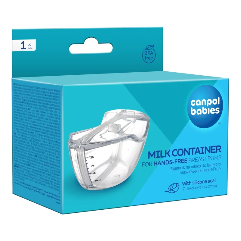 Canpol babies Pojemnik na mleko do laktatora muszlowego Hands-Free