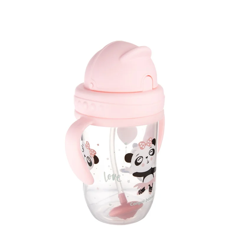 Kubek niekapek z rurką i odważnikiem Canpol babies 270 ml EXOTIC ANIMALS